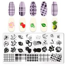Stamping Schablone Stempel Platte Blatt Muster Nails Nageldesign Fingernagel