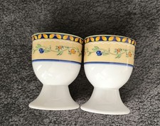 2 Eierbecher Tirschenreuth Lemon Olive Porzellan