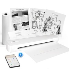 Drucker C80 A4 Thermodrucker Mobiler Bluetooth-Drucker ohne Tinte Drucker,Weiß