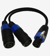 Adapter Y-Kabel Splitter Speakon Stecker-2 kompatible Speaker Buchse/Kupplung