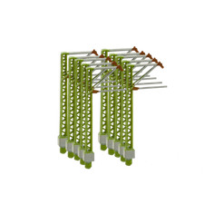10er Pack Oberleitung Mast Spur N, Einzelträger, mit Stecksockel, Dekoartikel