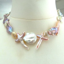 Keshi Perlen Collier Coin