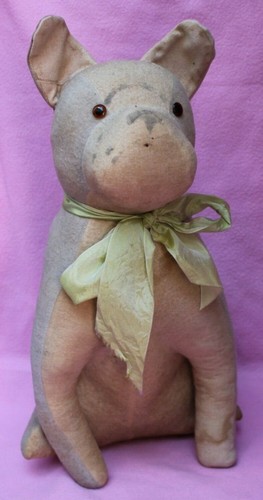 Antiker alter bully stofftier - antiker,