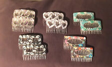 2 Haarkämme Kämme Steckkämme Einsteckkämme  +transparent mit Motiven ++ Nr. 10 +