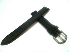 15 mm SCHWARZ UHRENARMBAND TITAN ARMBAND VELOUR UHRENBAND LEDER 1531