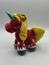 Filly Pferd Einhorn Stofftier Kuscheltier Fillypferd Plüsch tier Rot ca. 20cm