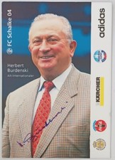 Herbert Burdenski Schalke 04 handsignierte Autogrammkarte 1996-97 ULTRA SELTEN