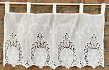 Hochwertige Scheibengardine mit Stickerei 100%Baumwolle Landhaus Shabby 