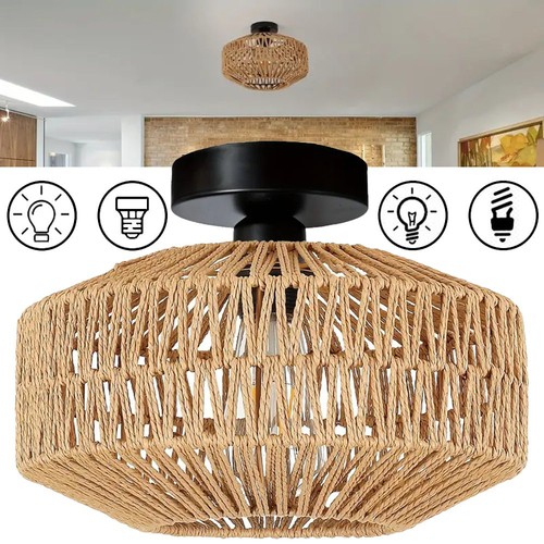 Vintage rattan deckenlampe - vintage,