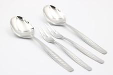 P&S Prinz Kleeblatt Pieker Gabeln Gemüse Servierlöffel Set Besteck aus Edelstahl