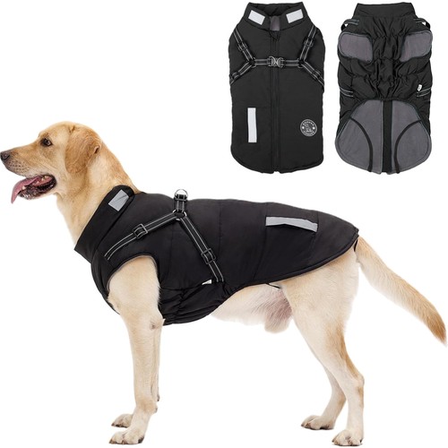 Hundemantel schwarz warm - schwarz,