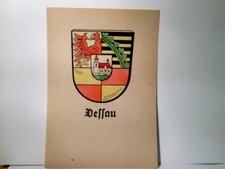 "Heraldische Tafel ". Heraldik / Wappenkunde / Stadtwappen. Dessau. Vorliegend s