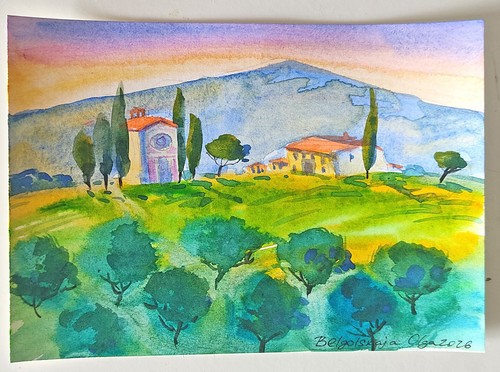 Original aquarell italien - original,