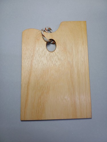 Holz malpalette mit daumenloch - mit,