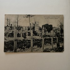 Heldengräber deutscher Krieger auf dem Friedhof zu Rethel Postkarte Feldpost  