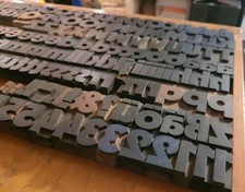 Holzlettern Antiker Buchdruck Letterpress  Holzbuchstaben 