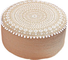 Weltbild Sitzpouf Boho - Raffiniertes Geflecht & Quasten - Sehr Gut