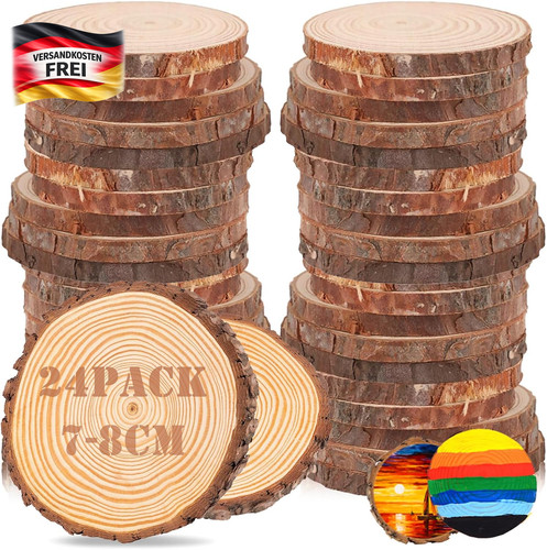 Holzscheiben kiefer rund - 24,