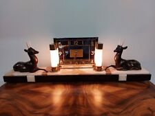 Art Deco beleuchtete Kaminuhr