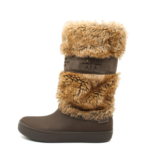 Crocs damen stiefel braun fell - damen,
