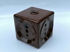 klein Würfel Steckdose Mehrfach Verteiler Dose Bakelit ohne Schuko alt retro