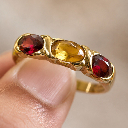 Vintage 375 gelbgold ring - vintage, (9k)