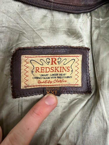 Redskins lederjacke 90s - redskins,