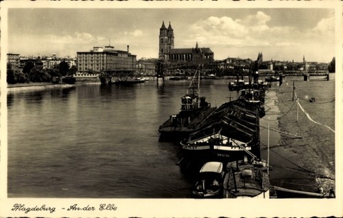 Magdeburg der elbe - ak,