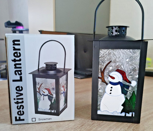 Schwarze festive lantern mit - ,