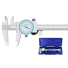 Edelstahl Messschieber mit Uhr 150/200mm Schieblehre mit Rundskala 0.02mm