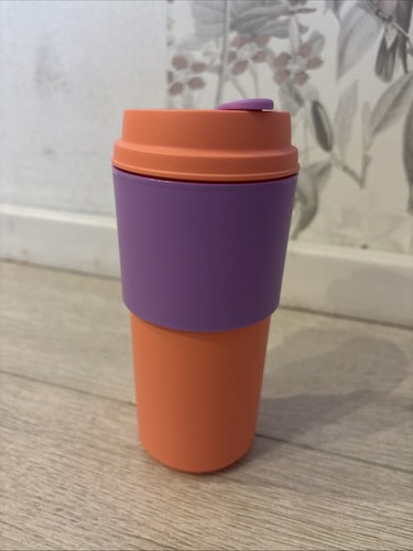 Eco kaffeebecher orange lila - kaffeebecher,