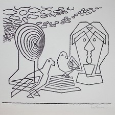 Hans Thiemann Abstrakt Tauben