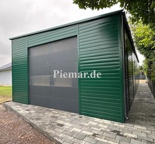 Blechgarage Halle 18x6x3,8m Fertiggarage  Sektionaltor | inkl.Lieferung | 30624!
