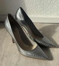 Christian Dior Damen Pumps Silber Gr. 39 Leder Diorama Limited Vintage