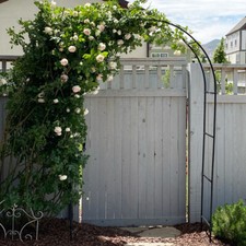 2er Set Rosenbogen XXL Rankhilfe Metall Rankbogen stabil Torbogen Gartenbogen