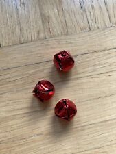 3 x rote Glocken zum Basteln Deko aus leichten Metall Mini Glocken Rot Schellen