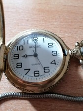 Taschenuhr Westair inkl. Kette Quartz Japan Motiv Pferde Sammlerstück