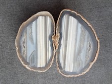 Achat Geoden Paar Agate aus Basilien mit verschiedenen Wachstums Phasen