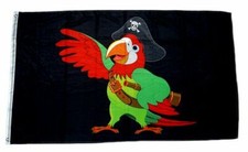 Fahne / Flagge Piratenpapagei