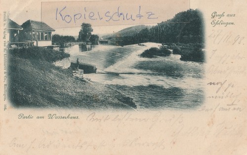 Gruss aus esslingen partie - ak,