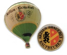 🍺Pin-Konvolut 2 Bier Beer Cerveza Pins Aktien Brauerei Kaufbeuren Rarität🍻