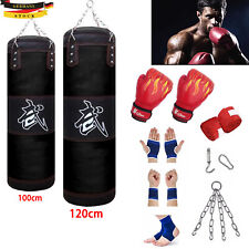 Boxsack Set Boxhandschuhen Erwachsene Punching Training Bag Sandsack 100/120cm 