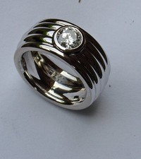 * Top Designerring 585er Gold BRILLANT 0,30 Carat Handarbeit Alle Ringgrößen *