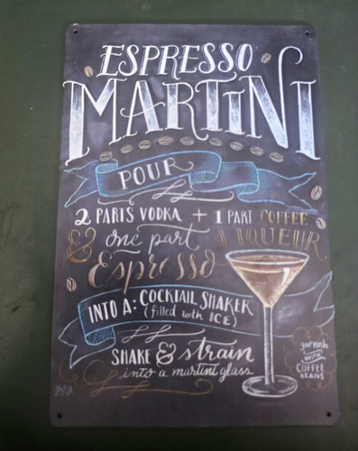 Metallschild espresso martini - metallschild,