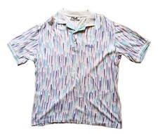 FILA Boris Becker 80s Vintage Tennis Polo Shirt 1988 1989 BB Logo Sz. 50 M