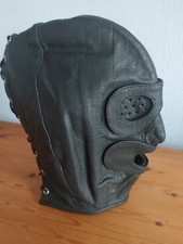 Echt Ledermaske - mit perforierten Augenöffnungen und Mundöffnung - Rollenspiel
