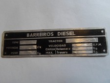 Typenschild Schild  Barreiros