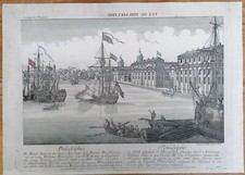 Großer Original Kupferstich Philadelphia - 1780