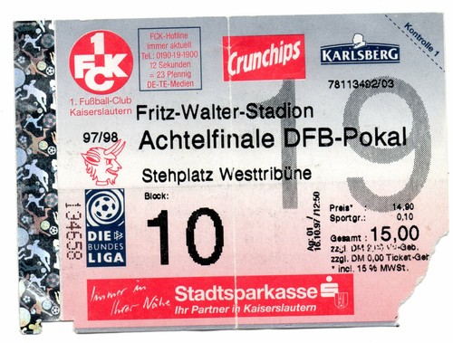 Ticket pokal fc - pokal, 1.