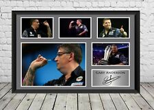 Gary Anderson signiertes Fotodruck Poster signierte Darts Erinnerungsstücke